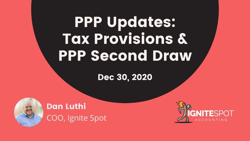 PPP Second Draw & Tax Provisions